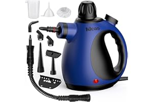 Klona Portable Home Steam Mop, Multipurpose Steam Cleaner with 10 Accessories for Carpets, Curtains, Sofas, Kitchen, Bed Bugs, Bathrooms and More