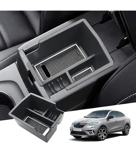 BIXUAN Lot De 14 Tapis Antidérapants Pour Renault Arkana (2021-2025) – Protection Console, Porte-Gobelets, Accoudoir – Silicone Blanc, Installation Facile