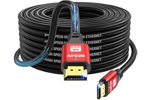 jojobnj 4K HDMI Cable 15m, High Speed HDMI 2.0 Cord 4K@60Hz 18Gbps, Ultra HD,Ethernet Audio Return,Video 4K,1080p,3D,Arc, HDR Compatible with Xbox,PS5/PS4,HDTV,Laptop ect(Red)