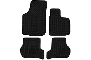 Carsio Black Floor Rubber Tailored Car Mat 3mm 4pc Set TO FIT - Seat Leon MK2 Facelift 2009-13