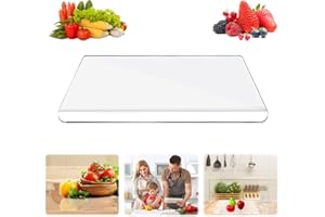Longzhuo Akrylowe deski do krojenia na blat kuchenny, przezroczysta deska do krojenia na blat, antypoślizgowa akrylowa deska do krojenia z krawędzią blatu, nadaje się do mycia w zmywarce lub akcesoria kuchenne (45 x 40 cm)