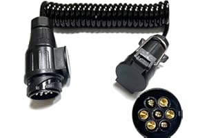 ‎JVJ JVJ 3m Adapterkabel Kabelleitung 13-polige Kupplung 12V auf 7-poligen Stecker Verlängerungskabel für Camping Caravan Adapter Wohnwagen Wohnmobil Zubehör