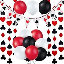 HEIPINIUYE 50 Tovaglioli Di Carta A 3 Veli, Piega 16,5x16,5 Cm, Tema Casinò E Poker Per Feste Di Compleanno
