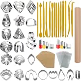 AIFUDA - 100 Pieces Polymer Clay Cutters Set, 49 Shapes, Clay Earring Cutters with 51 Pieces Polymer Clay Earring Accessories