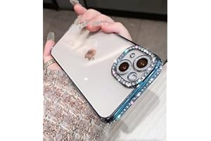 Tybiky Funda para iPhone 14 Plus, funda de silicona con purpurina, transparente, carcasa de TPU transparente, funda brillante con diamantes de imitación, brillante, parachoques para iPhone 14 Plus,