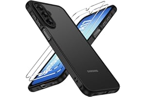 iVoler Hülle für Samsung Galaxy A17 4G / 5G mit 2 Stück Panzer Schutz Glas, [Militärstandard] Stoßfest Kratzfest Handyhülle Matt Durchscheinende Rückseite Anti-Fingerabdruck Schutzhülle Case (Schwarz)