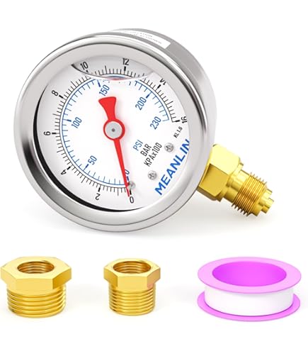 Manometer 0 - 10 bar - Unterseitiger Anschluss | Wasserpumpe