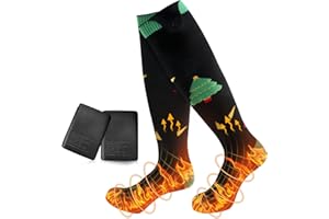 ABXMAS Heated Socks, Heated Socks 5000mAh Battery, Rechargeable Heating Socks for Winter Indoor Activities Skiing Cycling Outdoor Work