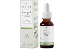 Derora Huile de vitamine E | Nourrit la peau, les cheveux et les ongles | 100% pur | Naturel | 30 000 UI | Puissant antioxydant | Pour tous les types de peau | Végétalien et sans cruauté (30 ml)
