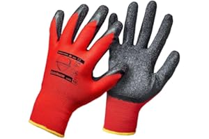 Arttribute GripMaster 12 Paar Gr. 7-11 Arbeitshandschuhe robust bequem Herren Damen Arbeitshandschuhe Gartenhandschuhe Mechaniker Handschuhe Montagehandschuhe Latex Beschichtung (10-XL (12Paar))