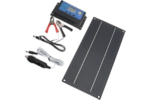 Asixxsix Solpanelpaket, 18V Monokristallina Högeffektiv Solpaneler med 100A 12V 24V Laddningskontroller, Solladdningspanel för RV -campingbilbåt Utomhus