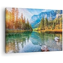 Quadro Moderno Su Tela Paesaggio Montagna E Fiori Di Ciliegio - Stampa HD 40x70 Cm Per Soggiorno O Camera - Foto 7