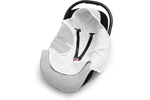 EliMeli Copertina per ovetto, 100% cotone, coperta per seggiolino auto, passeggini e passeggini in tessuto a nido d'ape e mussola per l'estate e la primavera, coperta per passeggino