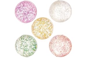 Baker Ross FX414 Palline Rimbalzanti Glitterate - Set di 10, Palline per Bambini