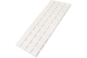 Adsamm® / 40 x feltrini autoadesivi/Bianco / 25x25 mm/Quadrato/piedini per mobili in feltro da 3.5 mm di spessore/pad protettivi per arredi