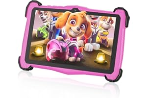EagleSoar Kids Tablet 2025 Newest Android 14 Octa-core 10GB+64GB/TF 1TB 7 Inch Toddler Tablet with Parental Control Kids APP Pre-Installed Eye Care Mode with 5G WiFi(Pink)