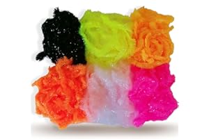 Fly Tying Scotland 6 Packs 15mm Blob Fritz Fly Fishing Materials -Great for Tying Fabs Lures and Blobs- Fly Tying Fritz Soft and Pulsates in Water -2 meters per packs (12 meters total)