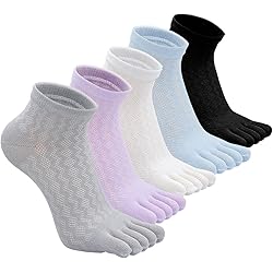 Chaussettes Femme Coton 5 Orteils Respirantes Antidérapantes Lot De 1 Paire
