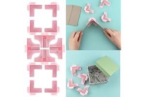 Briartw Guides d'angle pour boîtes en aggloméré, 8 pièces d'angle en forme de L et 4 pinces de séparation en forme de T pour la fabrication de boîtes, outils de maintien d'angle de carton fonctionnent