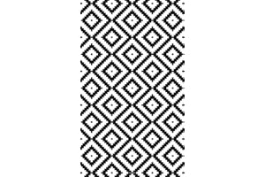 DobleUve Estudio Alfombra Vinílica Rombo 08 | Color Negro | 47x80 cm | Alfombra Cocina Lavable Antideslizante | Alfombra Vinilica | Suelo Vinílico | Alfombra Vinilo Salón