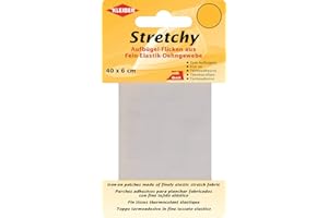 Kleiber + Co.GmbH Stretchy Aufbügel-Flicken, 100% Polyester, weiß, 40 x 6 x 0,05 cm
