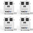 Erreyht Pyrotechnic Machine, 4PC White 530W DMX Machines, Remote Control, for Parties Halloween Christmas Weddings Sporting Events