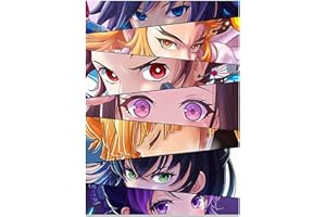 HL LOSPECES 5D-Diamant-Malerei-Sets für Erwachsene und Kinder, runde Strassfarbe mit Diamanten, Demon Slayer Diamond Art und Dotz (30,5 x 40,6 cm)