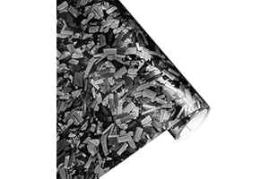 Covering Voiture Forgé,Gris Covering Carbone 150 * 30cm,Arespark Film Autocollant Adhésif,Carbone de Vinyle,Autocollant Imperméable pour Autos & Motos