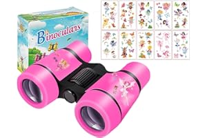 XCNPER Binoculars Kids,Toy telescope,Binoculars For Kids With Unicorn Stickers Girls Gifts,Suitable For Boys And Girls Aged 3-12 And Above, Suitable For To Exercise And Play Outdoors, Bird Watching (Pink)