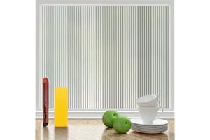 Sevenpers Reeded Glass Window Film Privacy,Self Adhesive Anti UV No Glue and Suitable for Kitchen Living Room Bedroom Dining Room DIY 30 x 200cm