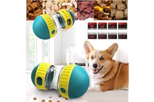 Mokeum Palla Cibo per Cani, Palla Giocattolo Cibo, Gioco Dispenser Cibo, Giocattolo Interattivo per Cani Dispenser, Palla Puzzle Sfera Giocattolo per Cani (Verde)