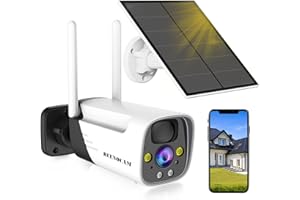 BEENOCAM 3MP 15000 mAh Telecamera Wi-Fi Esterno con Pannello Solare, Telecamera Wifi Esterno senza fili, Rilevamento PIR, IP66, 2 Vie Audio, Visione Notturna e Allarme Sonore