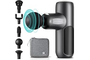arboleaf Pistola de Masaje Mini con Estuche, Masajeador Muscular Profesional de 3200 rpm y 5 Velocidades, Massage Gun Silencioso para Relajación Muscular