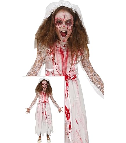 Disfraz Para Adultos Novia Sangrienta Zombie Blanco