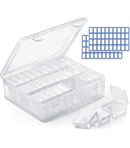 30 Stück Kleine Aufbewahrungsboxen,Mini Transparent Aufbewahrungsbox Kunsthandwerk Nähwerkzeuge
