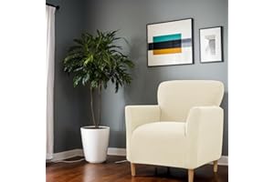 OKYUK Funda para Sillón Elástica Antideslizante Jacquard, Protección Completa, Ideal para Niños y Mascotas, Lavable a Máquina, Diseño Moderno(Beige-a)