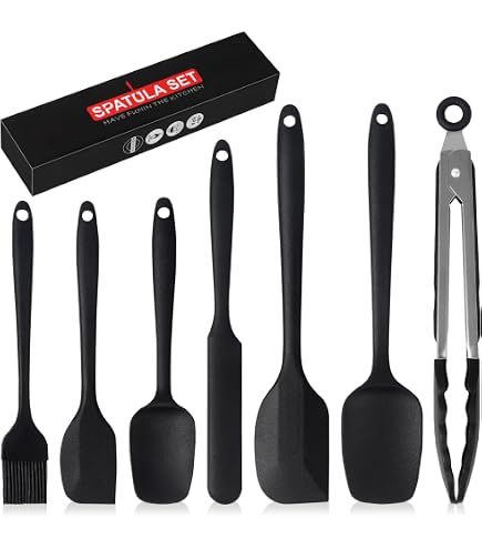 Doosu Set Di 3 Spatole In Silicone Resistente Al Calore (315°C) - Flessibili, Anti Graffio, Perfette Per Pentole Antiaderenti E Impasti - 2