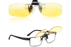 KLIM OTG Okulary blokujące niebieskie światło z klipsem - nowa wersja 2024 - niebieskie blokery okularów - wysoka ochrona ekranu - okulary do gier PC Mobile TV - przeciw zmęczeniu oczu UV - filtry