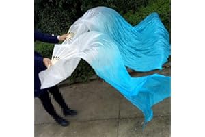 XIANGSHANG SHANGMAO Une Paire 1.5m / 1.8m Belly Dance Fan de Bambou Fan de Danse Square Fan Danse Fan de Danse