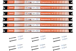 SECURA 6x Barre Magnétique Porte-Outils Support Magnétique pour Outils Rail Magnétique pour Fixation Murale 46cm