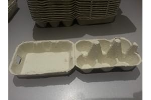 GÉNÉRIQUE LOT 51 BOITES GRISES EN CARTON POUR 6 OEUFS POUR REVENDEURS, EMBALLEURS, FERMIERS