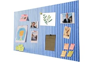 WAVATA 40x60 cm Bacheca Grande Autoadesiva – Bacheca Decorativa in Feltro, Pinnwand in Sughero, Fototela Pieghevole, Memoboard Vision Board per Ufficio, Casa e Camera dei Bambini