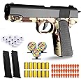 SZJYMY Soft Bullet Gun Toy - Automatic Pull Back Action Semi-Automatic Handgun with Shell Ejection and Auto Rebound, Gun Toy for Teen Boys, Suitable for 3 4 5 6 7 8 Years Old boys And Girls Toys
