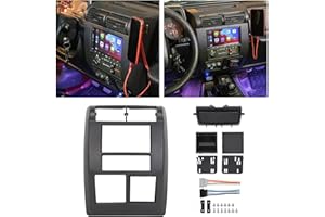 HECASA Doppel-DIN-Armaturenbrett-Set, kompatibel mit Jeep Wrangler TJ Radio Stereo Dash Bezel Installationsset