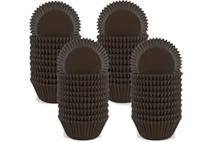 VIKSAUN Lot de 1000 mini caissettes en papier Gâteaux Cupcake Papier Caissette Muffins Moule Doublures pour petits gâteaux pour Chocolat Bonbons Muffins (Brown)