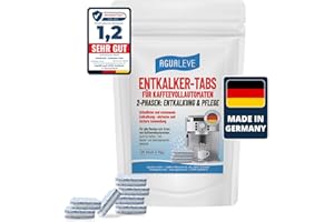 ‎AGUALEVE AGUALEVE® Entkalker-Tabs 25 Stück *NEU* | für alle Marken von Kaffeevollautoamten und Kaffeemaschinen, z. B. De’Longhi, Philips, Siemens, Saeco, Melitta, Krups, Miele | Markenqualität Made in Germany