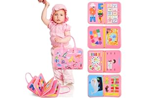 TIAZHAN Zajęty Tablica Montessori Zabawka, Busy Board dla 1 2 3 4-lat Chłopców i Dziewczynek dla Małych Dzieci, Zabawka Sensoryczna, Tablica do Cwiczeń, Zabawki Podróżna Edukacyjne dla Przedszkolaków