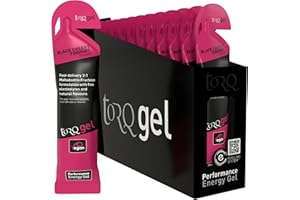 TORQ Running Gels with Electrolytes - 2:1 Maltodextrin: Fructose for Endurance Sports & Optimal Performance | Energy Gels for Running, Cycling & Marathons - 30g Carbs Per Gel | Cherry Yoghurt 15