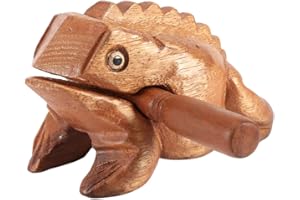 SYMPHONYW Holzfrosch, Feng Shui, Glücksfrosch, Holzfrosch, Guiro-Raspel, Musikinstrument, Klangblock, Heimbüro, Dekor (XL: 11 cm)