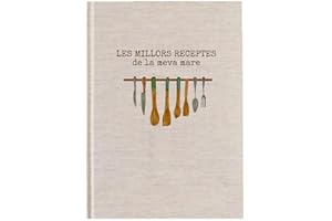 Recetario personalizado de cocina Receptari personalitzat cuina | Castellano o català | Libro de recetas en blanco para escribir | Personalizado con tu texto preferido